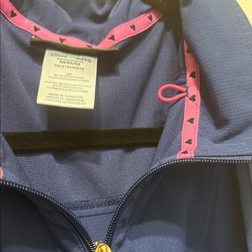 Navy HeartSoul Zip-Up Hoodie scrub vest- Medium - Picture 4 of 6